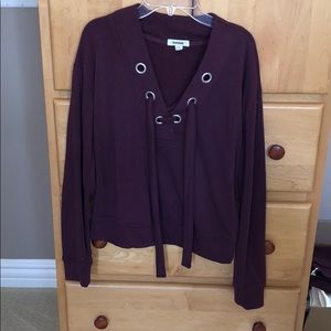 garage purple sweatshirt